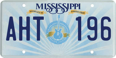 MS license plate AHT196