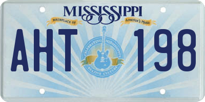 MS license plate AHT198