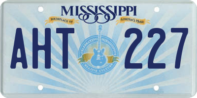 MS license plate AHT227