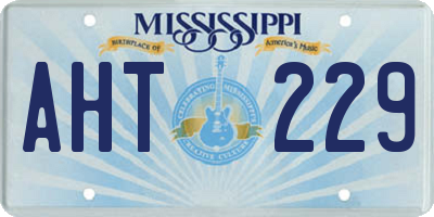 MS license plate AHT229
