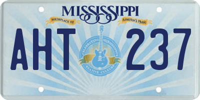 MS license plate AHT237
