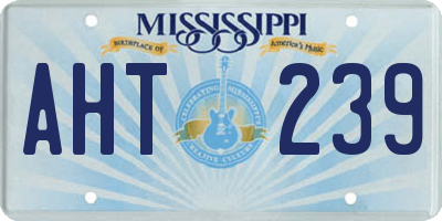 MS license plate AHT239