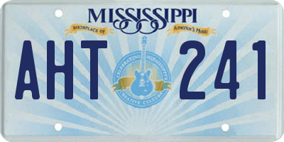 MS license plate AHT241