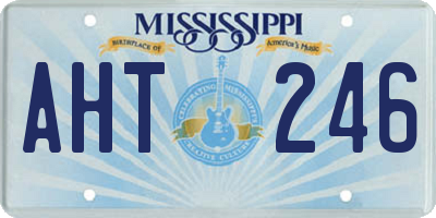 MS license plate AHT246