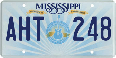 MS license plate AHT248
