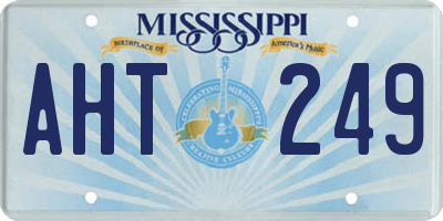 MS license plate AHT249