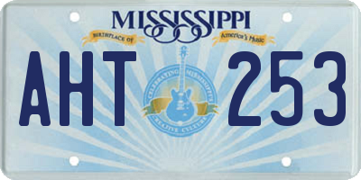 MS license plate AHT253