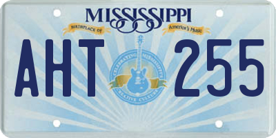 MS license plate AHT255