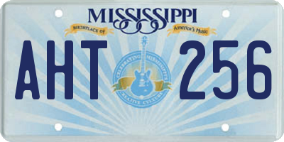 MS license plate AHT256
