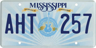MS license plate AHT257