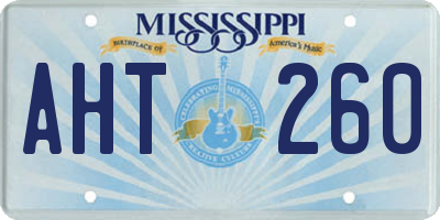 MS license plate AHT260