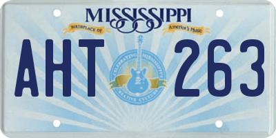 MS license plate AHT263