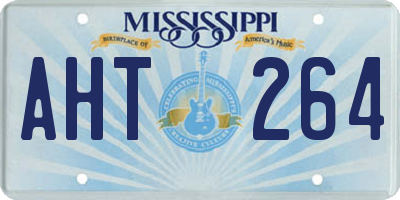 MS license plate AHT264