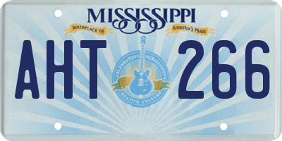 MS license plate AHT266