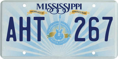 MS license plate AHT267