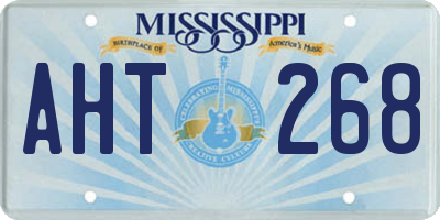 MS license plate AHT268