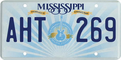 MS license plate AHT269