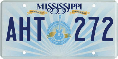 MS license plate AHT272