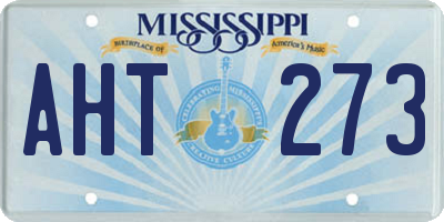 MS license plate AHT273