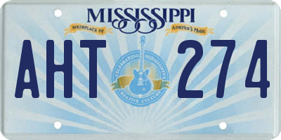MS license plate AHT274