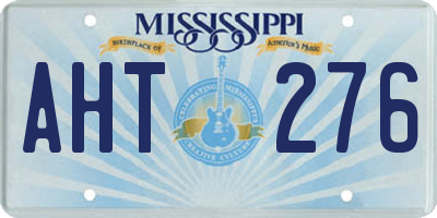 MS license plate AHT276