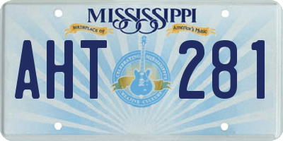 MS license plate AHT281