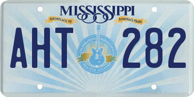MS license plate AHT282
