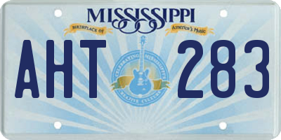 MS license plate AHT283