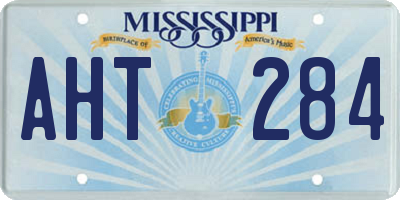 MS license plate AHT284