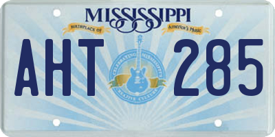 MS license plate AHT285