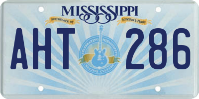 MS license plate AHT286