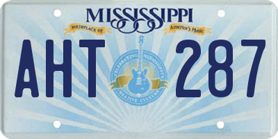 MS license plate AHT287