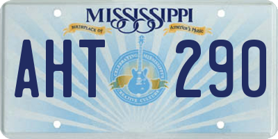 MS license plate AHT290