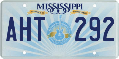 MS license plate AHT292