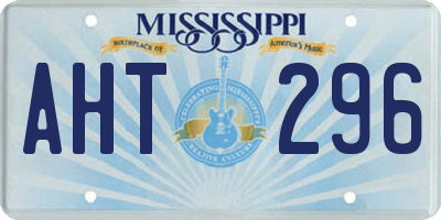 MS license plate AHT296