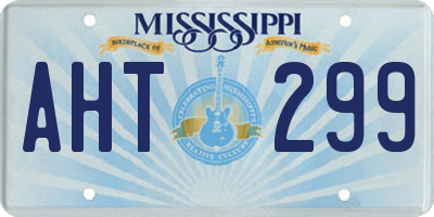 MS license plate AHT299