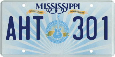 MS license plate AHT301
