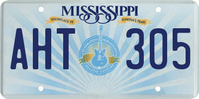 MS license plate AHT305