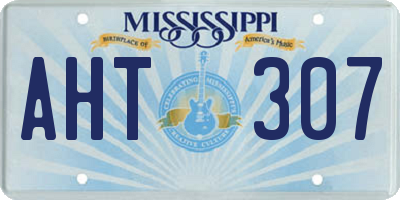 MS license plate AHT307