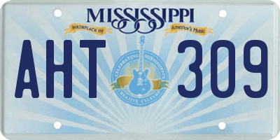 MS license plate AHT309