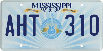 MS license plate AHT310