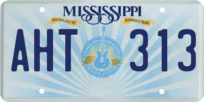 MS license plate AHT313