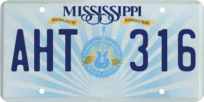 MS license plate AHT316