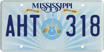 MS license plate AHT318