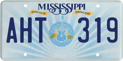 MS license plate AHT319