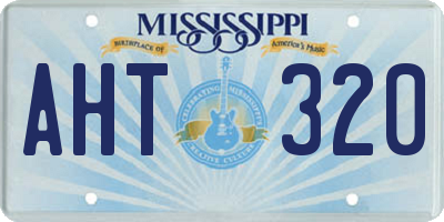 MS license plate AHT320
