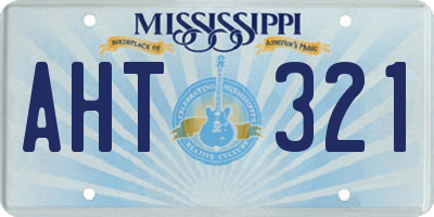 MS license plate AHT321
