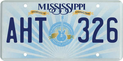 MS license plate AHT326
