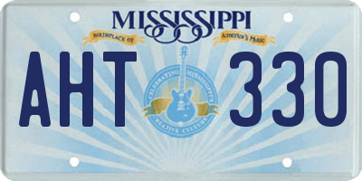 MS license plate AHT330