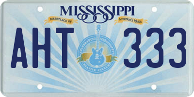 MS license plate AHT333